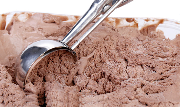 Chocolate ice cream scoop.
