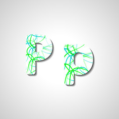 Colorful letter alphabet, abstract illustration