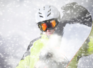 Snowboarder portrait