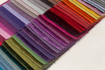 colorful fabric samples