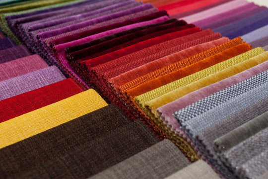 Fototapeta colorful fabric samples