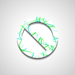 No Sign , abstract style illustration, isolated symbol