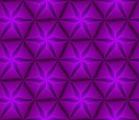 3d Abstract seamless background with purple triangles star