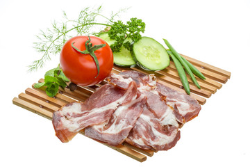 Bacon with vegetables