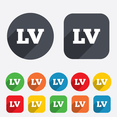 Latvian language sign icon. ,  translation