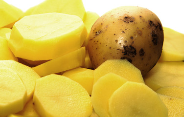 potato the peeled and not cleaned,