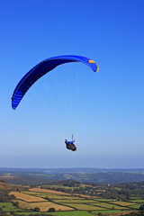 paraglider over Dartmoor