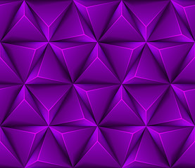 Obraz premium 3d Abstract seamless background with purple triangles
