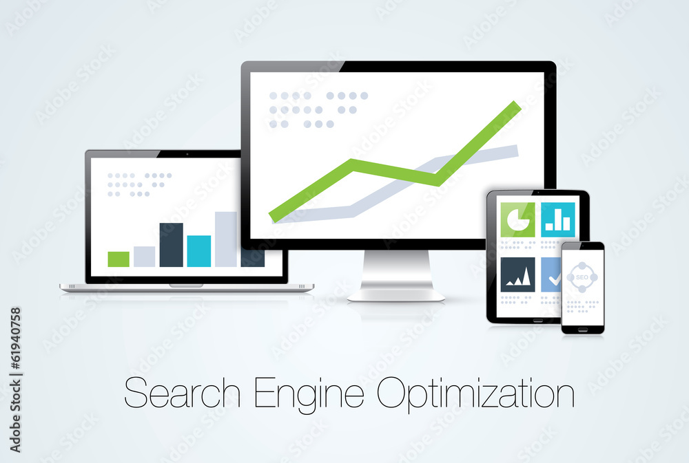 Poster Search engine optimization marketing analysis vector