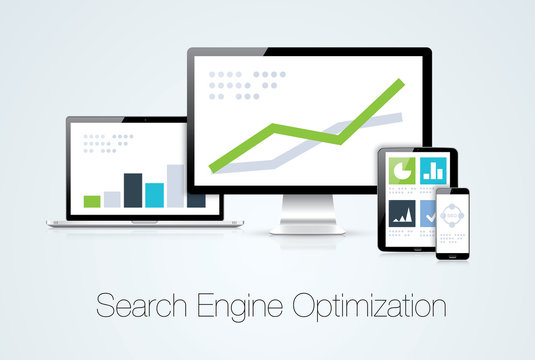 Search engine optimization marketing analysis vector