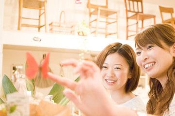 two women doind shopping