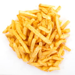 a pile of french fries or potato fries
