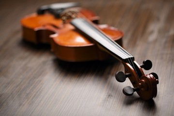 Plakat aged handmade violin