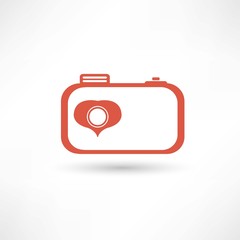 Red nice camera icon
