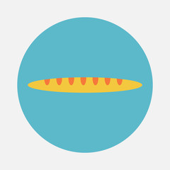 French baguette bread icon