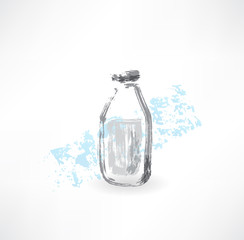 milk bottle grunge icon