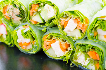 fresh vegetables spring rolls