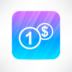 One dollar icon