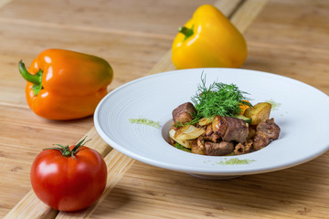 Roasted pork with vegetables