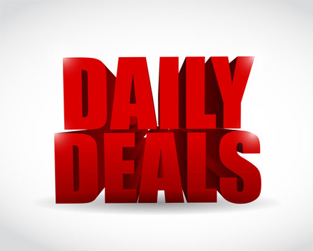 daily deals sign illustration design