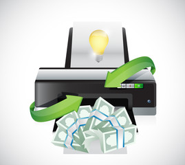 great ideas into money. concept illustration