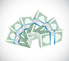 stacks of money. illustration design