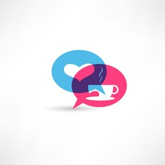love and coffee bubble speech