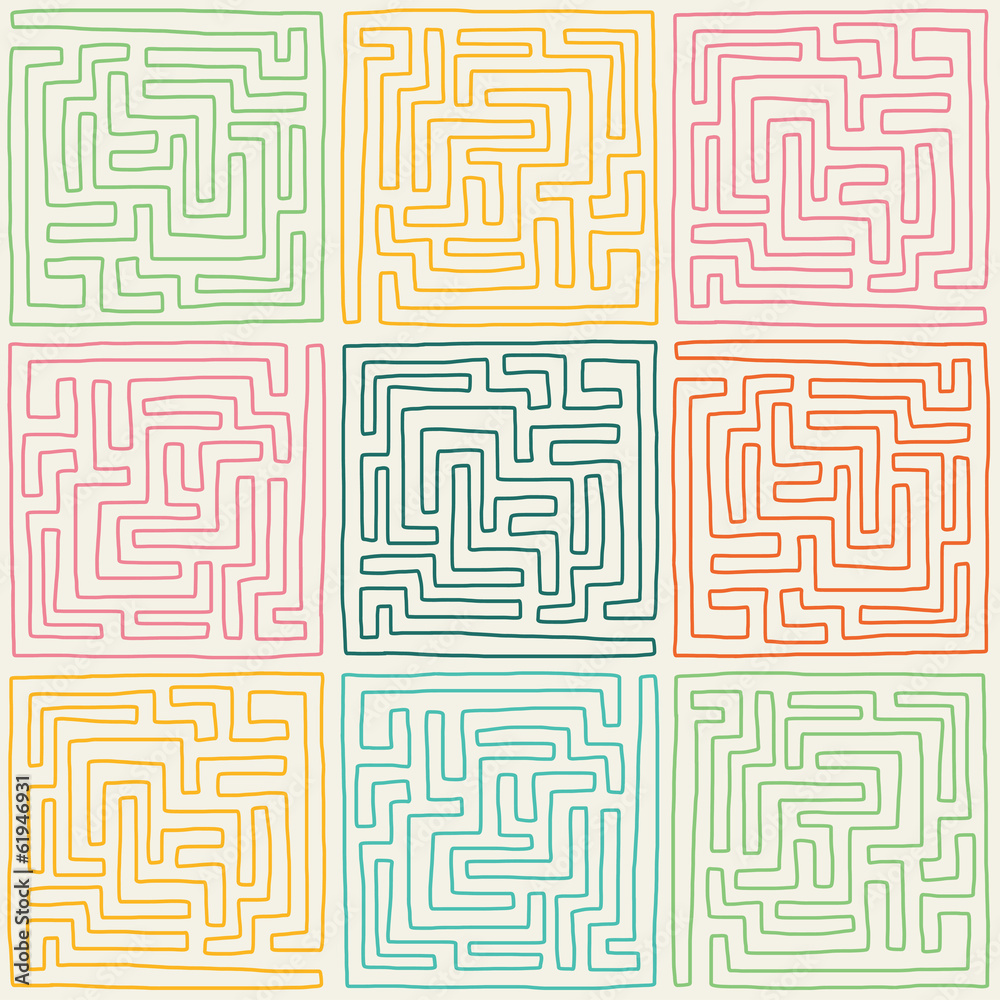 Poster Labyrinth pattern
