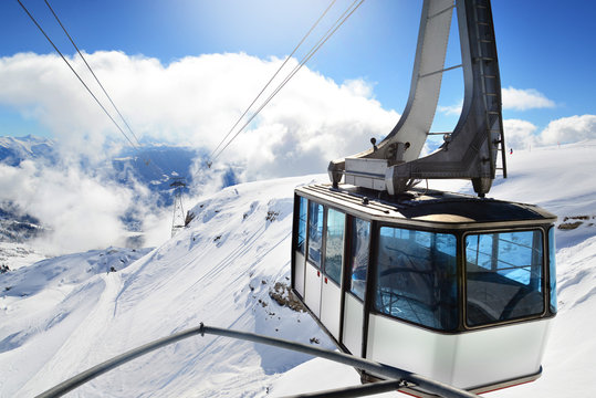 Gondel Luftseilbahn Winter
