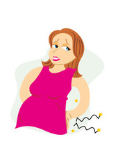 Pregnant woman in pain