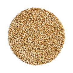 Quinoa circle isolated on white background