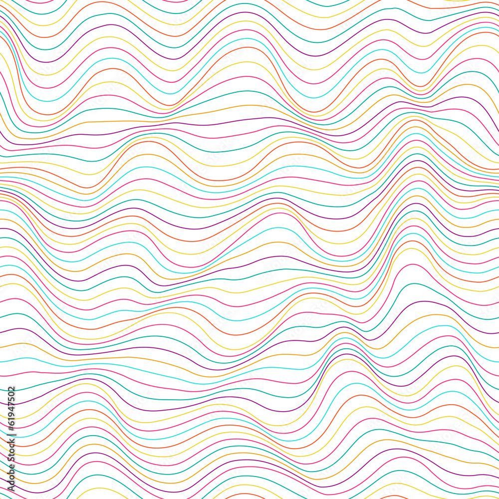 Poster seamless abstract pattern. color waves