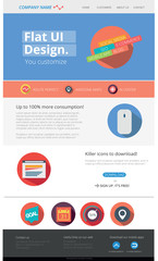 Modern web template - Vector flat style