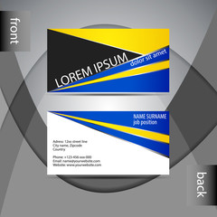 Abstract professional business card template