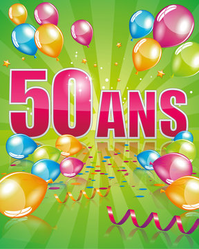 2 Best Anniversaire 50 Ans Images Stock Photos Vectors Adobe Stock
