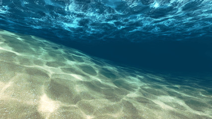 Fototapeta na wymiar Surface of the sand under water