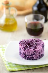 Risotto con cavolo rosso