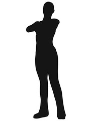 Isolated portrait of a confident young woman