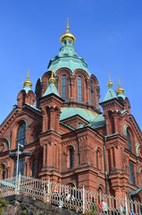 Fototapeta na wymiar Uspensky Cathedral in Helsinki, Finnland, Europe