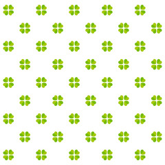 Vector illustration of cloverleafs, green pattern