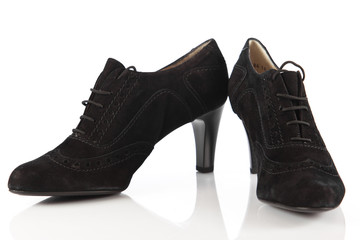 Woman shoes isolated on white. Nice woman shoes