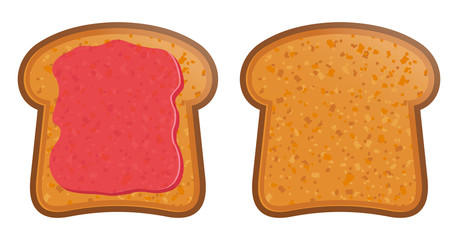 Toast with jam