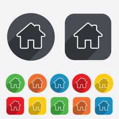 Home sign icon. Main page button. Navigation