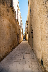 Deserted street in Mdina, Malta