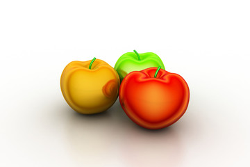 3d rendering apples