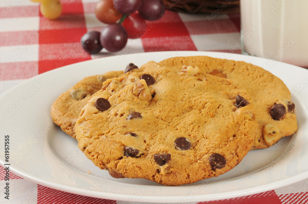 Canvas Prints chocolate chip walnut cookies