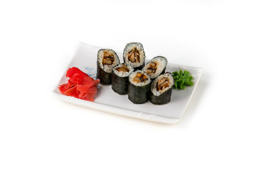 sushi closeup isolated