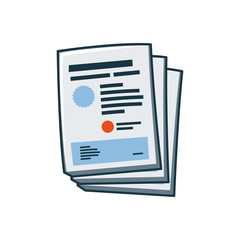 Posters or flyers icon in cartoon style
