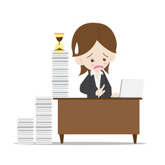 Business woman in busy time