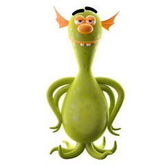 3d render of funny cute cartoon dragon © Martin Zahradnik 